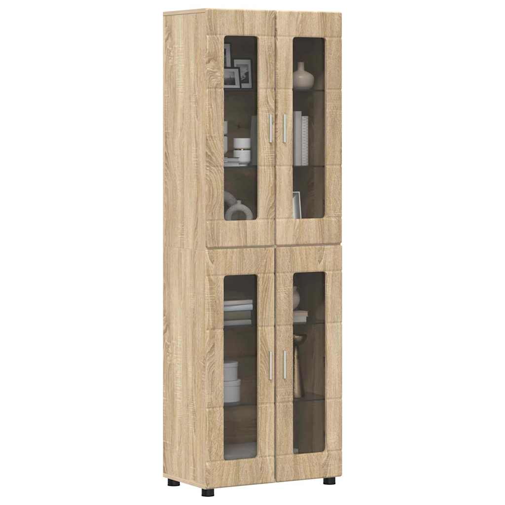 Highboard FLORIN Sonoma Oak 60 x 35 x 182 cm Particleboard