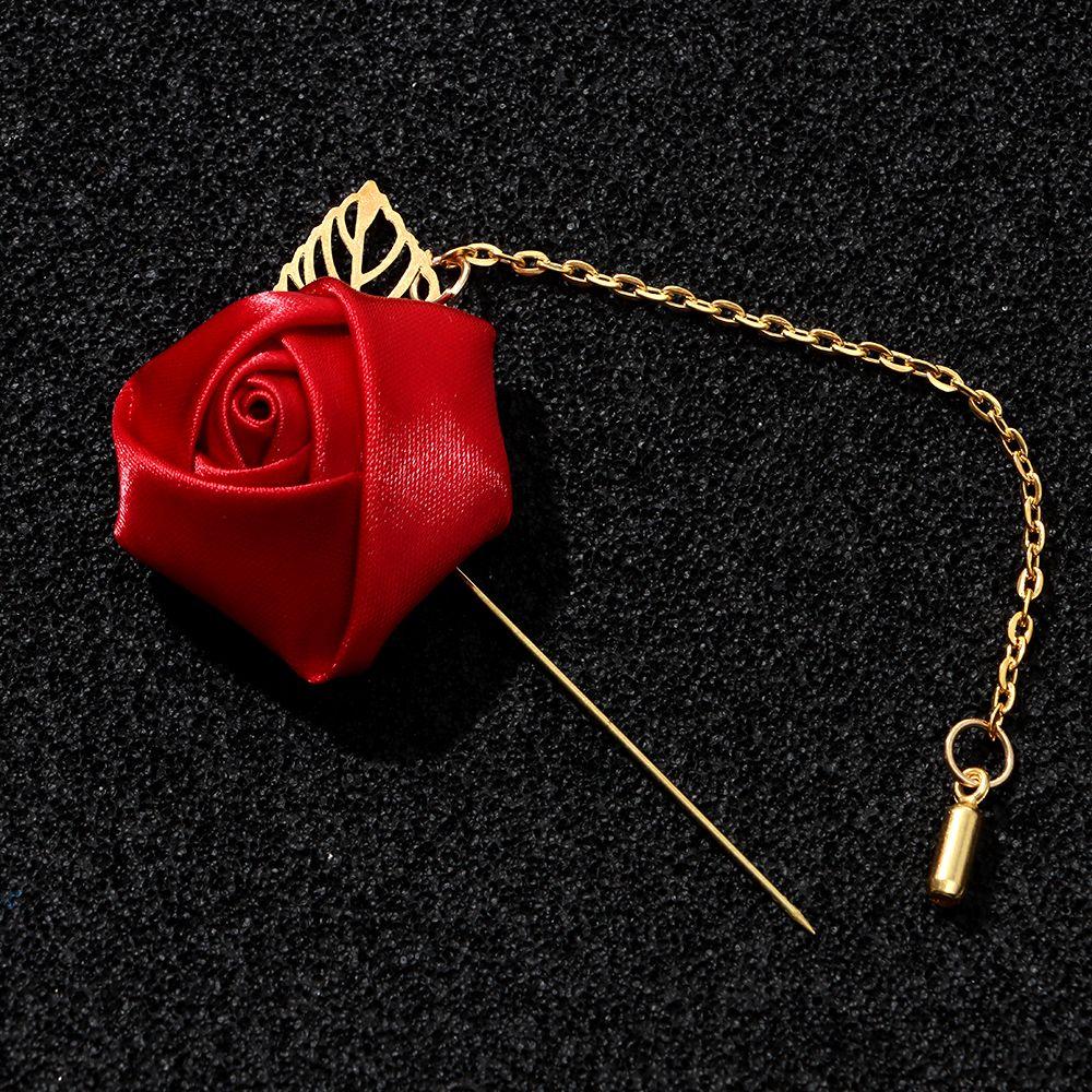 Mode Brosche Anstecknadel Bräutigam Boutonniere Rose Blume Brosche Herren Hochzeit Boutonniere Trauzeuge Corsage