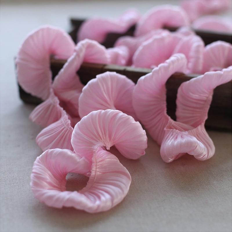 4M Glitzer Superweicher Kristall Satin Doppellagig Plissiert Rüschenspitze Besatz DIY Nähen Kleidung Rocksaum Heimtextildekor