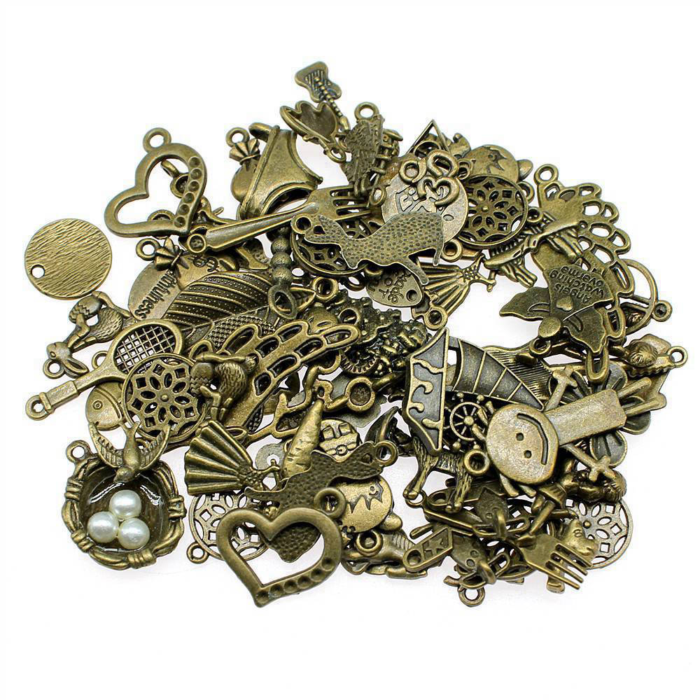 Charms Mix Mixed Plant Animal Pendants Minimalist Jewelry Components QC083