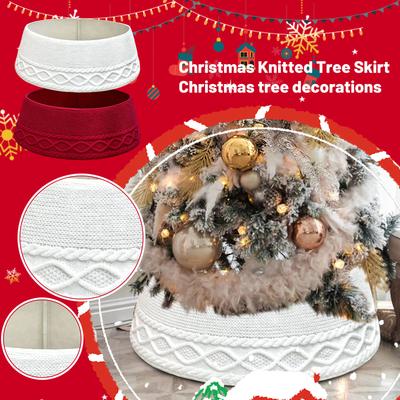 Christmas Knitted Tree Skirt Christmas Tree Apron Christmas Decorations