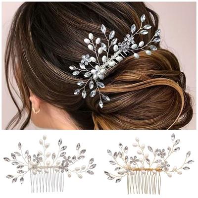 Elegant Bridal Headdress Exquisite Rhinestone Hairpin Hair Ornament Hair Comb  Wedding