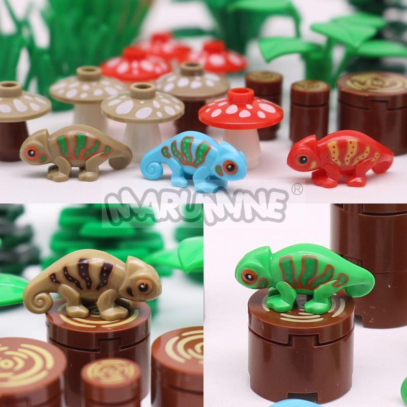 MARUMINE 48 PZ-54 PZ Set di Accessori Blocchi da Costruzione MOC Giungla Giardino Vista Città Pezzi Modello Lucertole 2435 3471 6064 14769