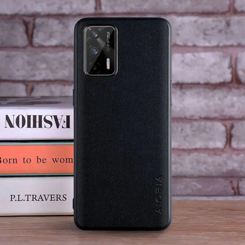 Чехол для OPPO Realme GT Neo 2T Neo2T 5G, роскошный текстильный кожаный мягкий чехол для телефона для OPPO Realme GT Neo 2T, чехол Funda Realme GT Neo 2T чёрный