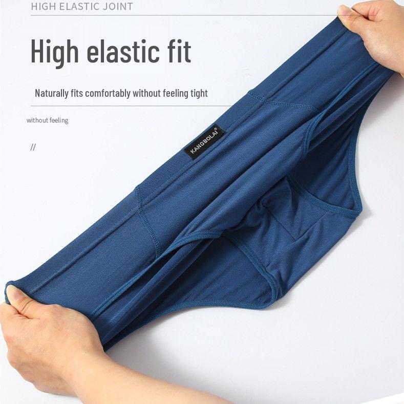 Modal Red Breathable Men's Briefs - Summer Thin Large Size for All Ages