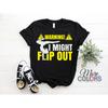 Gymnastics Warning I Might Flip Out Funny T Shirt Gymnast Cartwheel Tumbling Lover For Kids Youth Adult Gym Athlete Girls