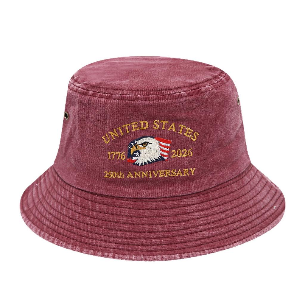 Washed Fisherman's Hat Wide Brim Bucket Hat Windproof Portable Outdoor Hat