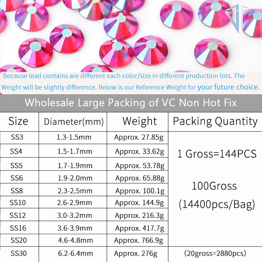 14400pcs Hotfix Rhytones Bulk Glass Crystal AB Gemstones Applique for Dresses Rhinestone T-shirt Garment Accessories