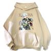 Anime Game Genshin Impact Hoodie Kaedehara Kazuha Manga Aesthetics Printed Unisex Oversized Black Streetwear Hooded Sweatshirts