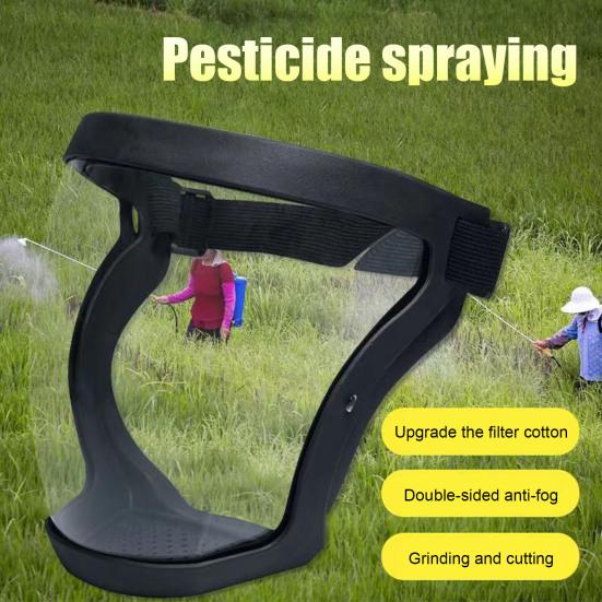 Full Face Shield Transparent Anti-Fog Protective Face Shield with Adjustable Band Reusable High-Definition Plastic Face Guard for Adults