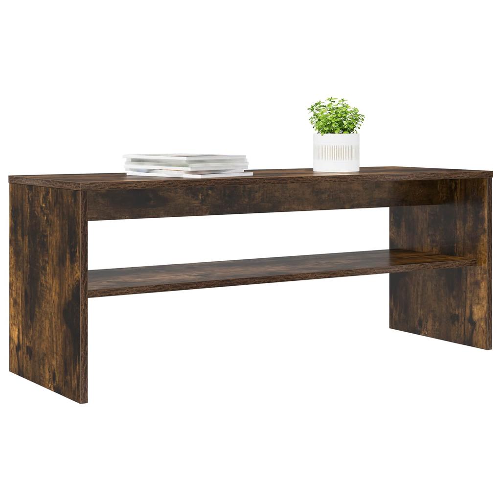 TV Cabinet Smoked Oak 100 x 35 x 40 cm Engineered Wood