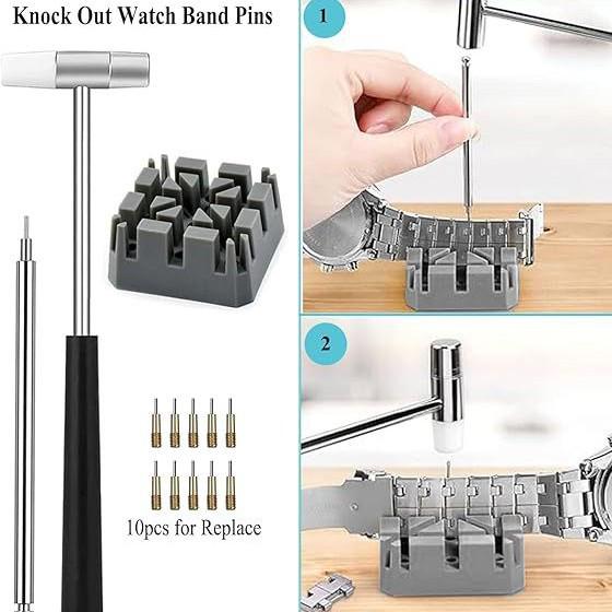 39-Piece Professional Watch Repair Tool Set for Band Adjustment and Lug Replacement