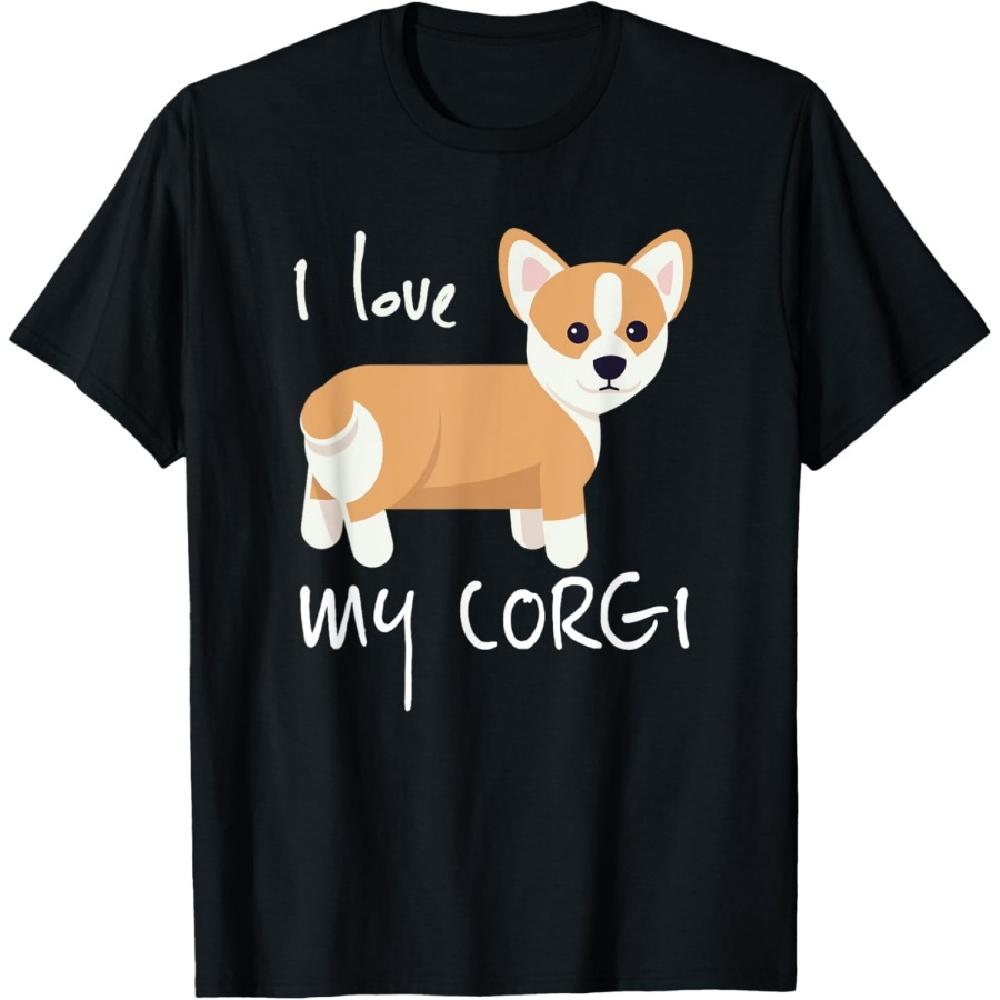 

I Love My Corgi T-Shirt Dog Corgis Lovers Tee T-Shirt XXXXXL чёрный