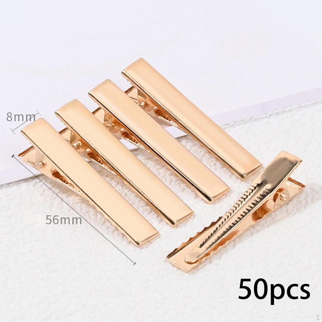 50 pieces Hair Clips, Flat Duck Bill Hairpins Hairclips, for Styling DIY Accessories Salon Bows