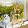 Interactive Cat Wand Toy Cat Teaser Stick String Toy with Furry Plush Balls for Indoor Cats To Play And Exercise