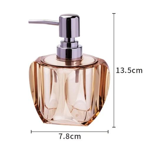 

Acrylic 220ml Peach Heart Hand Wash Dispenser Hotel press bottle Travel portable split bottle packaging Reusable press bottle