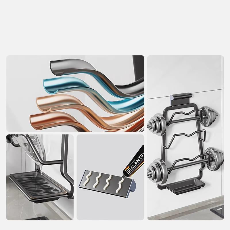 Space Aluminum Pot Lid Rack, Punch-free Kitchen Rack, Multi-functional Chopping Board Rack, Chopping Board Rack, Pot Rack Hardware Pendant