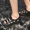New Summer Closed Toe Men's Leather Sandals Genuine Leather Soft Bottom Beach Driving Hollow-out Plus Size Casual Shoes