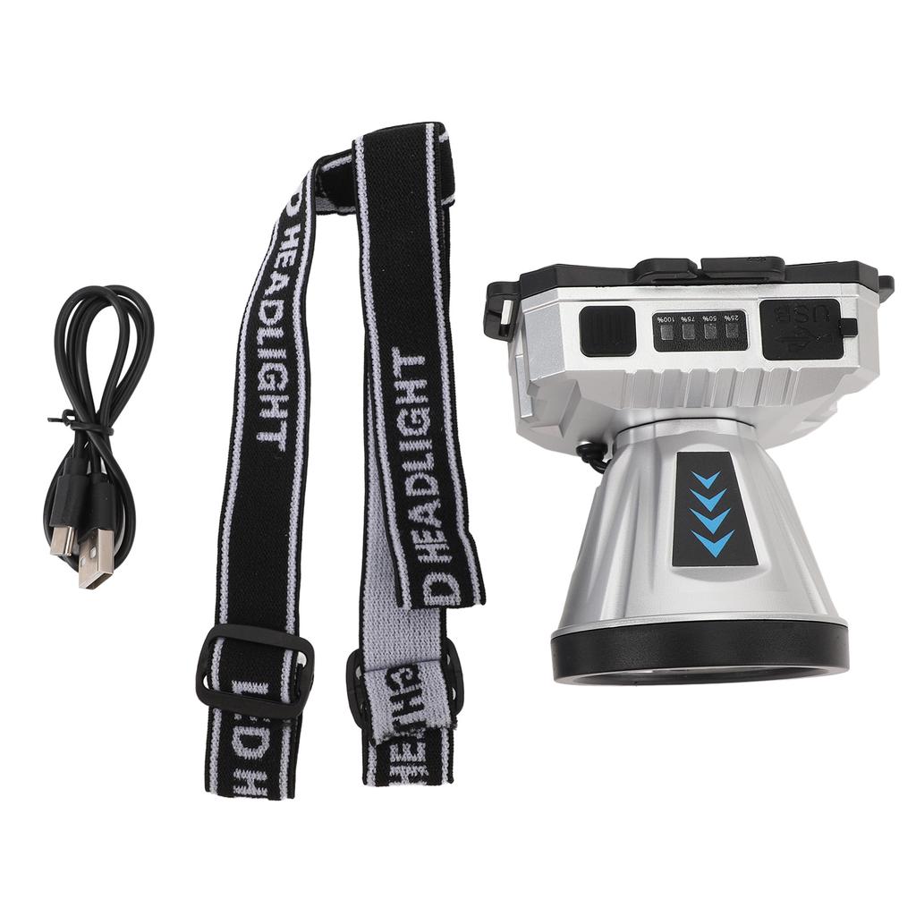 High Power Headlamp Rechargeable Super Bright LED Adjustable Angle Portable Outdoor Waterproof for C