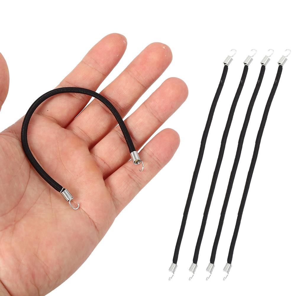 5pcs RC Car Elastic Roof Rack Rope Luggage Cords Accessory for 1 10 RC Crawler Black15cm