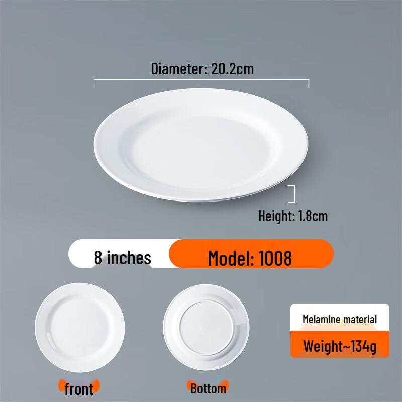 Melamine Round Dining Plate