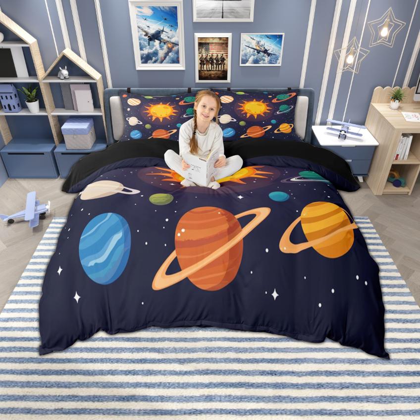 Homewish Cartoon Auto Bettwäsche-Set Für Kinder Jungen 2-teilig/3-teilig Polizeiauto LKW Traktor Bettwäsche Baustellenfahrzeuge Bettwäsche-Set