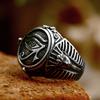 Neues Design Vintage Edelstahl Auge des Horus Ring für Männer Punk Altes Ägypten Pharao Text Symbol Ringe Amulett Schmuck Geschenke