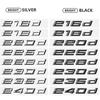 3D Black Chrome Car Letters Emblem Logo Badge Adhesive Sticker for 216d 218d 220d 225d 228d 230d Trunk Accessory