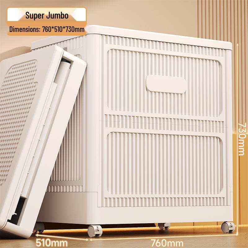 Large Capacity Foldable Clothing Organizer with Wheels