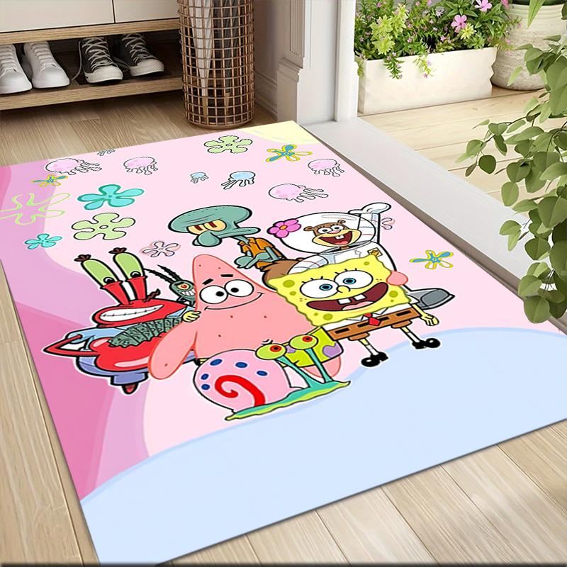 Spongebob Friends Adventure Carpet Rug Soft Washable Antislip Home Living Room Sofa Mats Personalized Christmas Rug