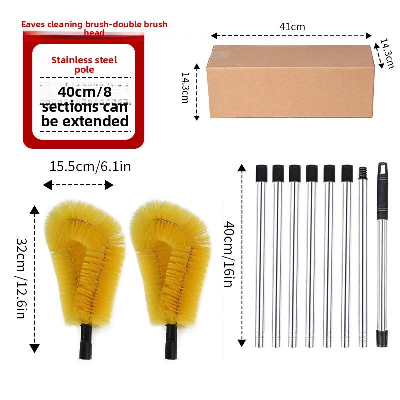

Gutter Brush Cleaner No Ladder Required Roof Gutter Leaf Removal Downpipe Eaves Drainage Filter Brush Sewer Cleaning Tool Home