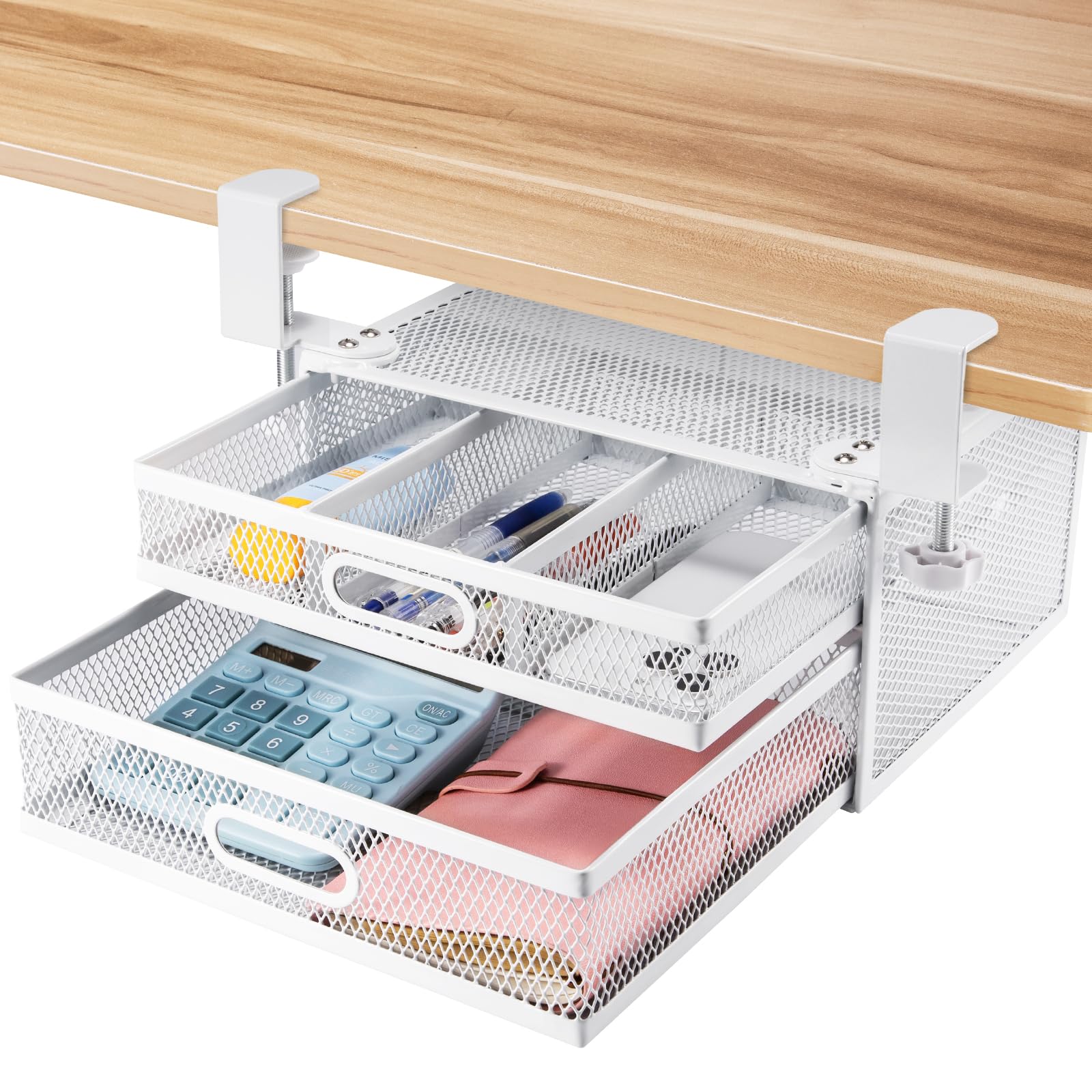 

Drawer Storage Rack with Steel Storage Organizer and Drawers for Storage and Desktop Perfect for Audio Mini Game and Steel No Drilling Fits Easy белый