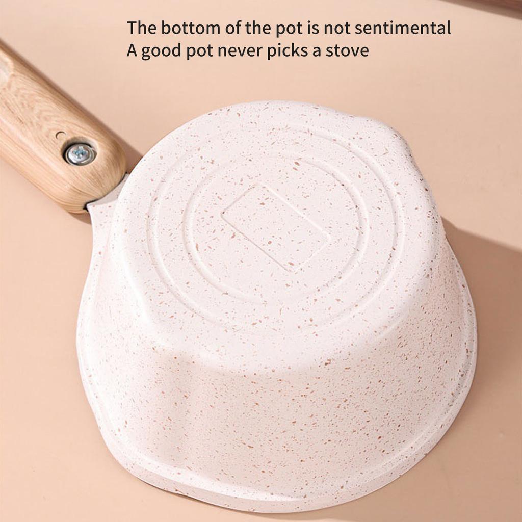 Oil Splashing Pot Stone Coated Pans Non Stick Aluminum Material Small Milk Pan Hot Oil Pot Suitable for Oil Dripping