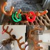 Christmas Game Inflatable Reindeer Antler Hat Ring Toss Game for Kids Adults Entertainment Props Xmas Decor Party Supplies Gift