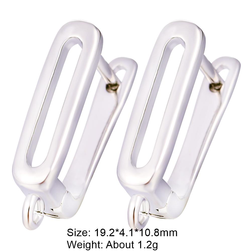 Juya Women Earrings Accessories 4 8Pcs/Lot Gold Silver Plated Shvenzy Ear Wire Fixture Fastener Bale DIY Earring Hooks Clasp