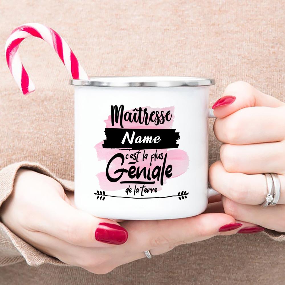 THANK YOU MISTRESS Custom Enamel Mugs School Year End Gift Surprise Gifts for Teachers Coffee Cups Drink Water Milk Cup