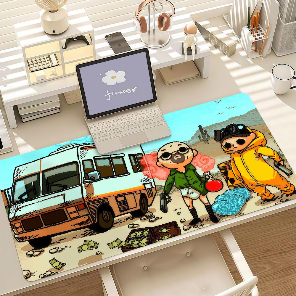 Tv Series Breaking Bbad Self Adhesive Mouse Pad Anti Slip Rubber Edge Locked Thickened Laptop Gaming Desk Mat