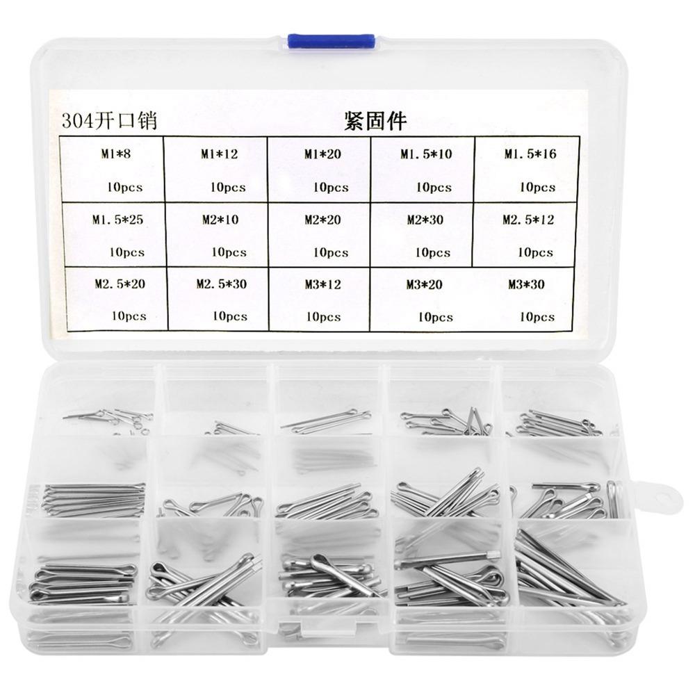 150 Pcs 304 Stainless Steel Cotter Pins 15 Sizes Heavy Duty Hardware Pins Small Cotter Pins Carter Pins Kit