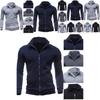 Men's Winter Zip Up Jacket With Stand Collar Ideal For Gym And Outdoor Activities