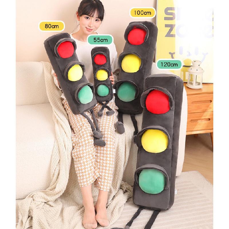 Adorable Cartoon Traffic Light Plush Pillow Soft And Cozy Cushion For Home Decor