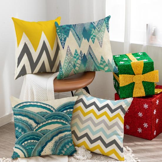 

Fashion Cushion Case Oilproof Anti-Fouling Geometry Pattern Home Hotel Office Dorm Throw Pillow Cover