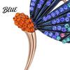 Dazzling Brooch Jewelry Women Sparkling Rhinestone Inlaid Butterfly Shape Anti-Exposure