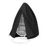Waterproof Outdoor Egg Chair Cover, 210D Black Oxford Cloth, Dustproof and Weatherproof.