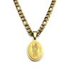 Collar Colgante Medalla Cristiana de San Judas Tadeo para Hombres Mujeres Acero Inoxidable Color Dorado Plateado Cadena de San Judas Joyería