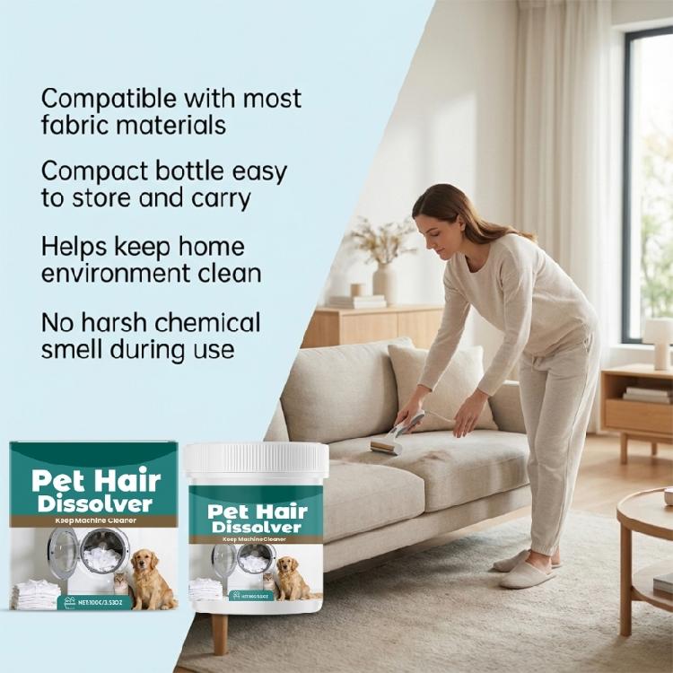 Fast Acting Pet Hair Dissolution Solution Safe For Washing Machines Removes Furs From Various Fabric Type