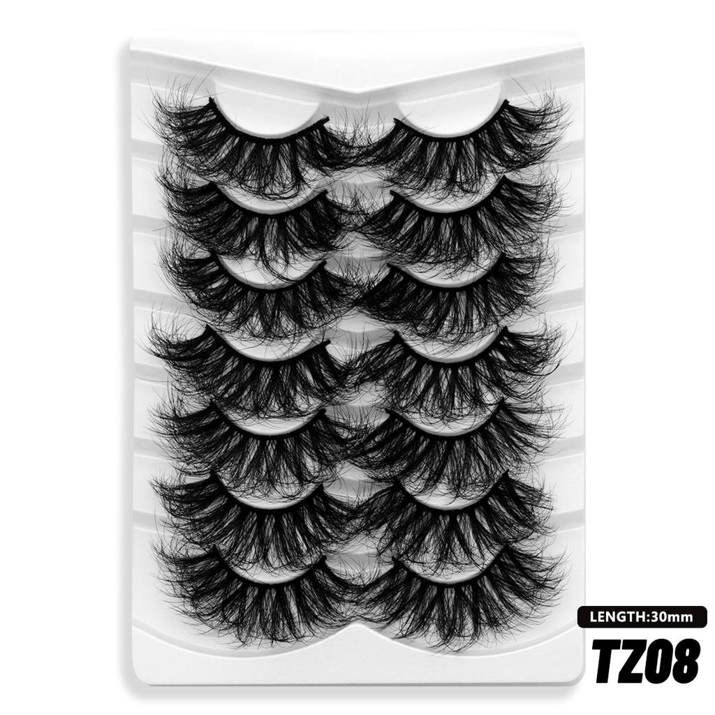 Fluffy Mink Lashes 5/7 Pairs Eyelashes Faux Mink Eyelashes Long Lasting Dramatic Volume Lashes Extension Thick Long