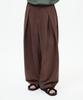 TRILLION Front V-Tuck Wide Slacks [Brown]