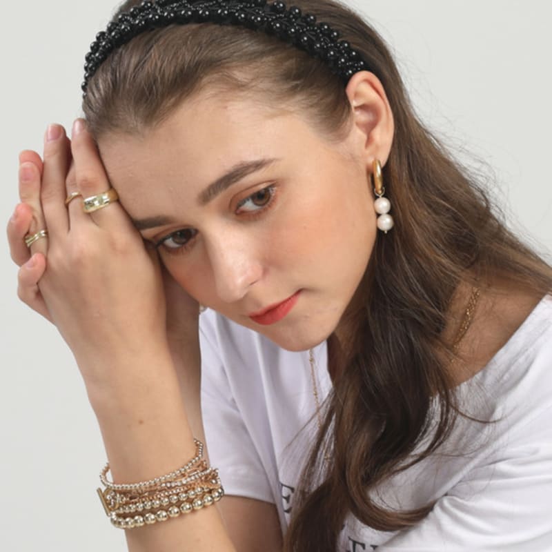 LALA Pearl Hairband - BLACK