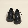 Spring and summer new retro black versatile muffin heightening shoes platform small leather shoes