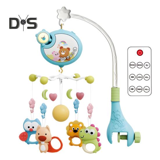 

Детские мобили для кроваток Мобиль для кроватки с музыкой и подсветкой Пульт дистанционного управления Вращающаяся игрушка-погремушка Проекция звезд Расслабляющая музыка Погремушка для детской кроватки для мальчиков синий